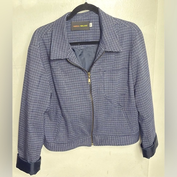 Harris wallace Blue Checkered Jacket - Picture 2 of 6